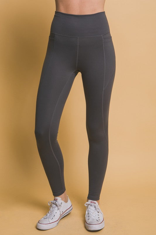 Love Tree High Waist Leggings with Side Pockets - The Daily Makeover