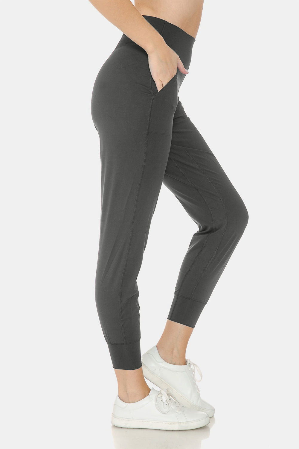Leggings Depot Wide Waistband Slim Active Joggers - The Daily Makeover