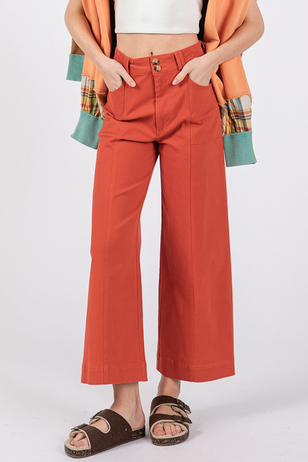 SAGE + FIG Wide Leg Cropped Pants - The Daily Makeover