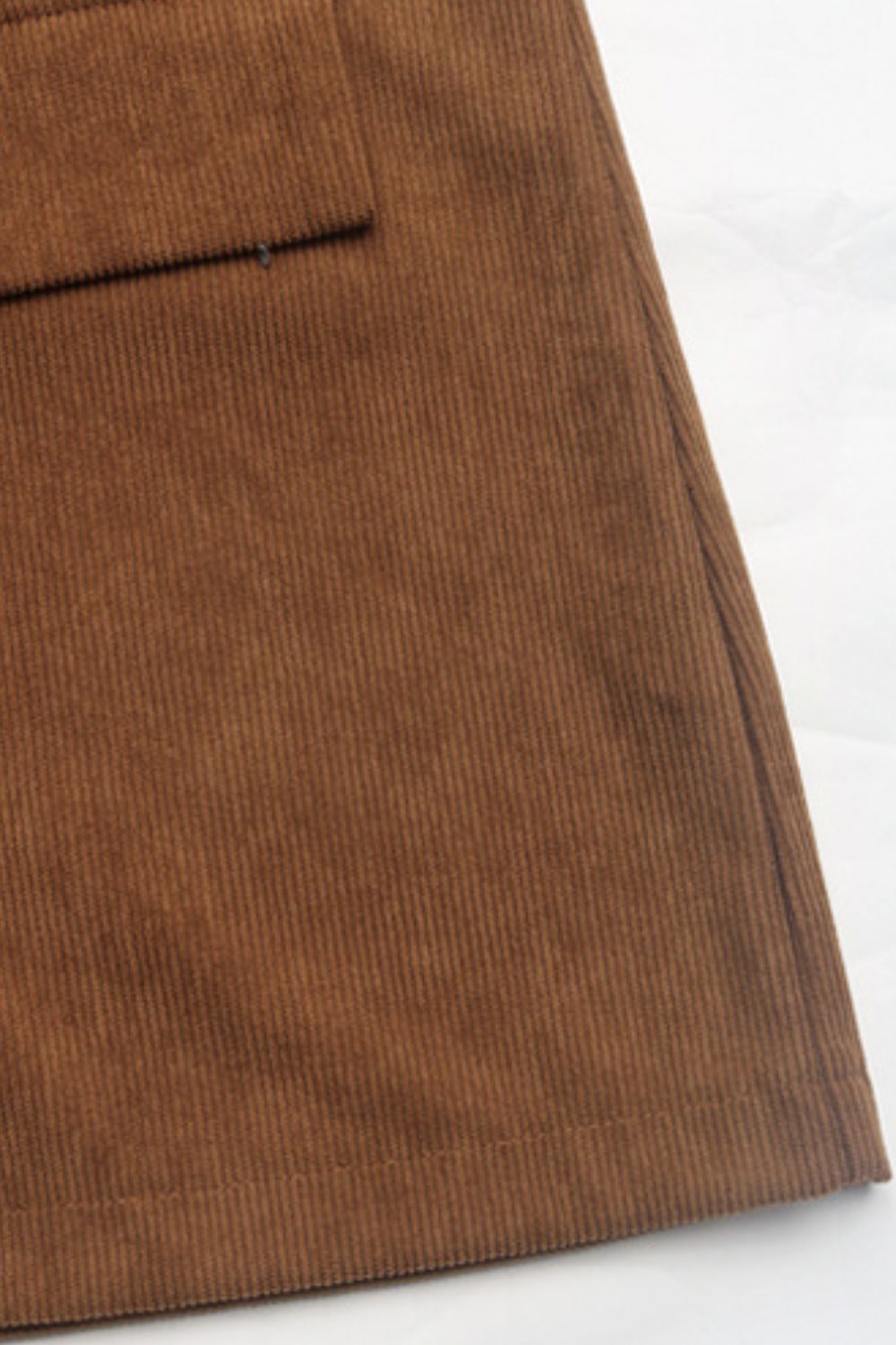 Perfee Decorative Pocket Flap Lapel Collar Long Sleeve Outerwear - The Daily Makeover