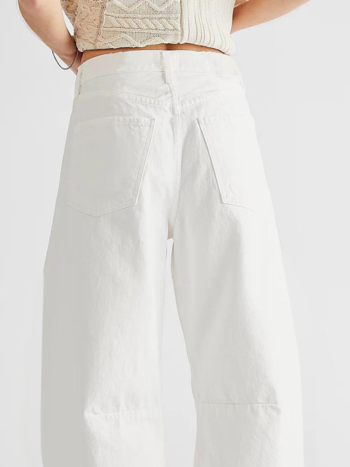 Raw Hem Wide Leg Jeans with Pockets - The Daily Makeover
