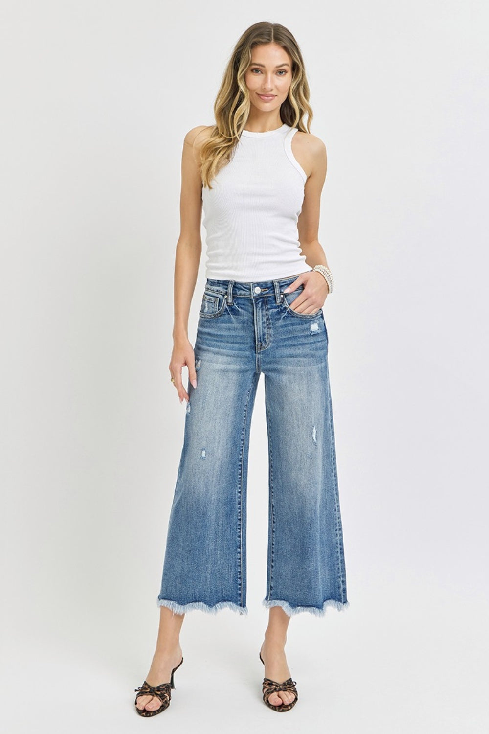High Rise Cropped Flare Jeans - The Daily Makeover