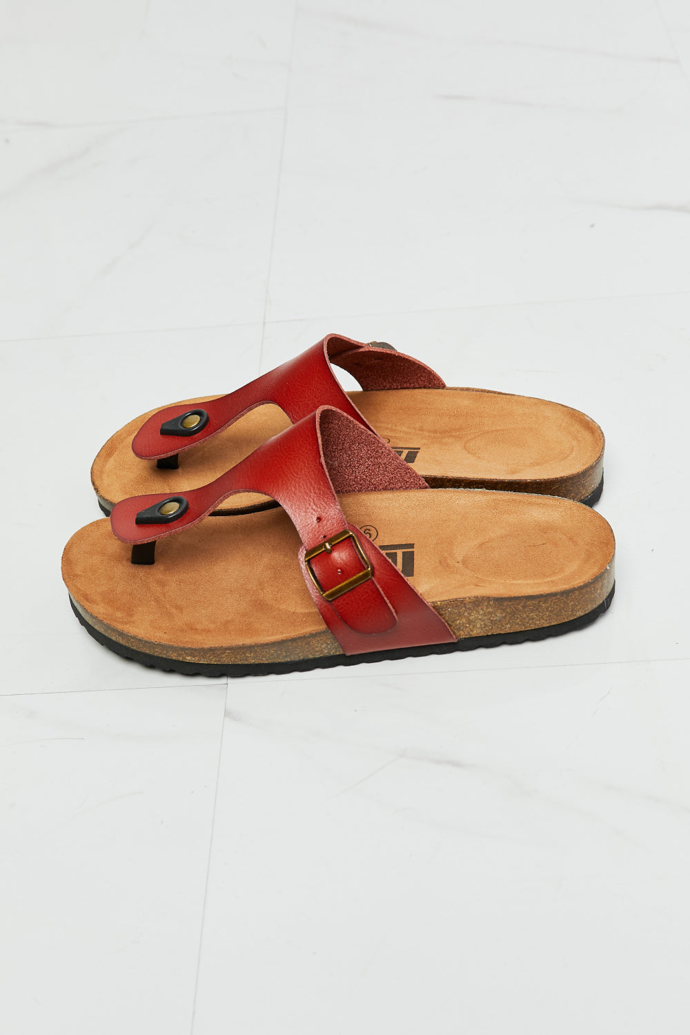 MMShoes Drift Away T-Strap Flip-Flop in Red - The Daily Makeover