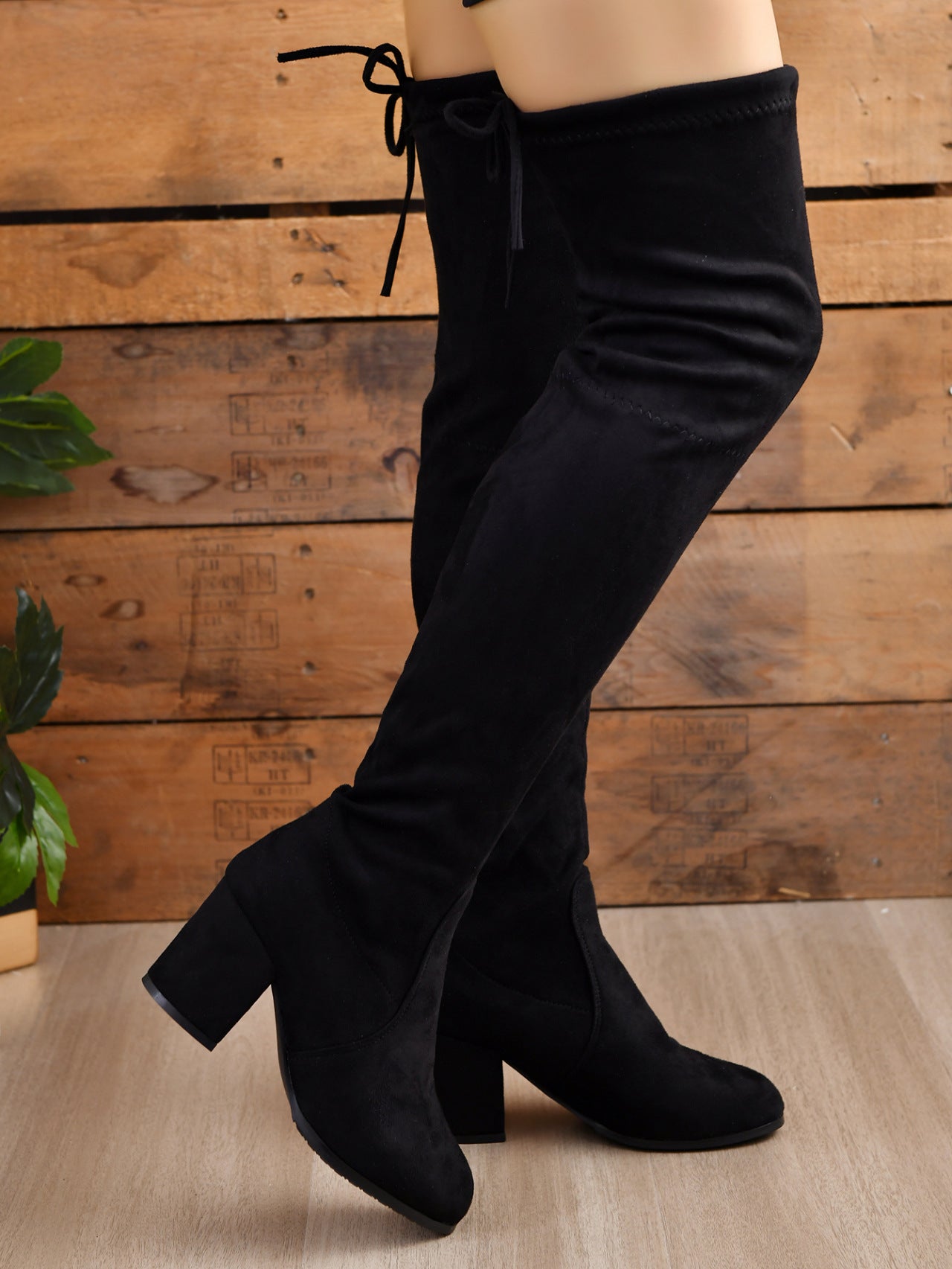 Round Toe Block Heel Boots - The Daily Makeover