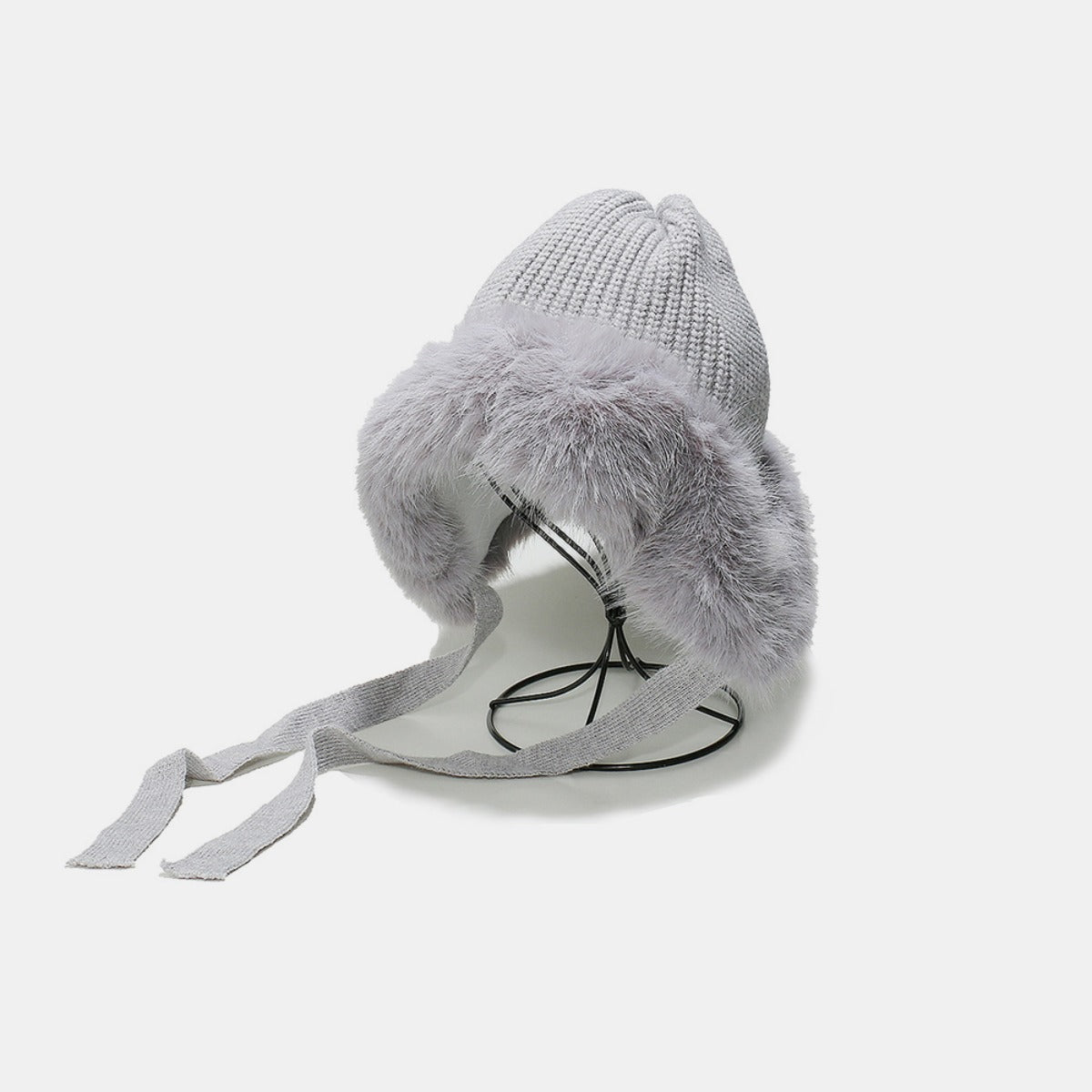 Thermal Tied Fuzzy Winter Hat - The Daily Makeover