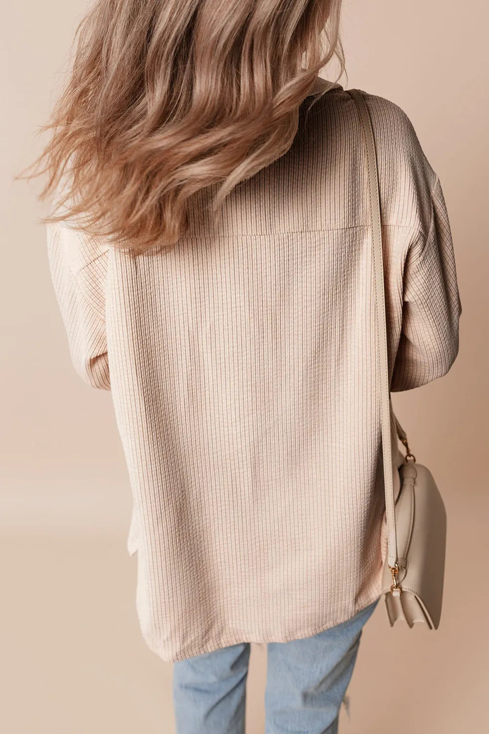 Pocketed Button Up Dropped Shoulder Shacket - The Daily Makeover