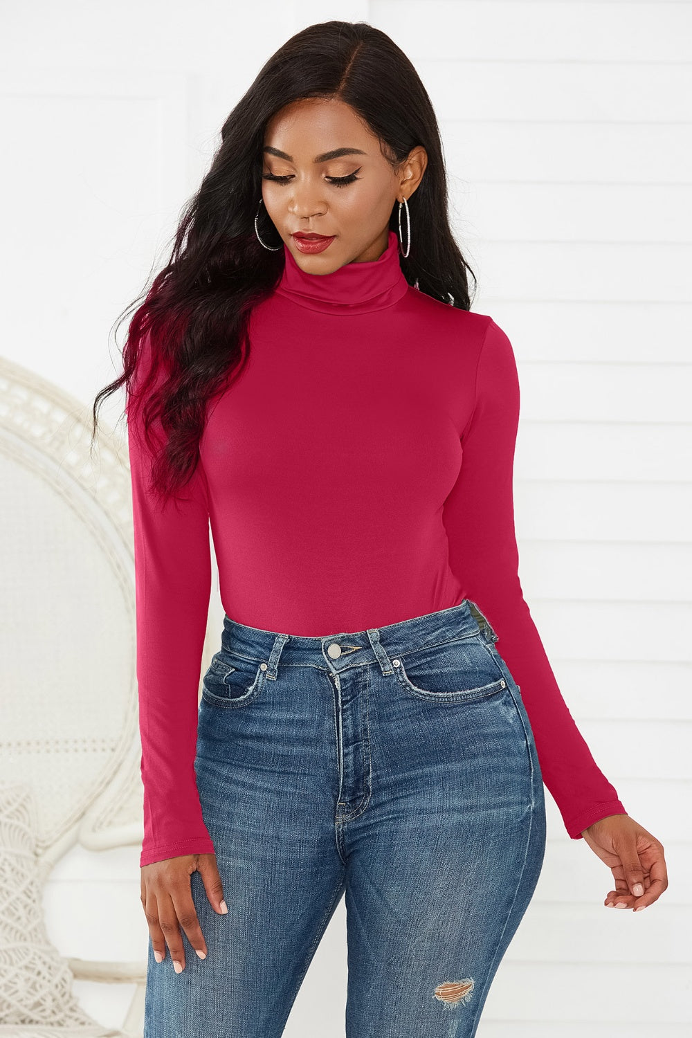 Turtleneck Long Sleeve Bodysuit - The Daily Makeover
