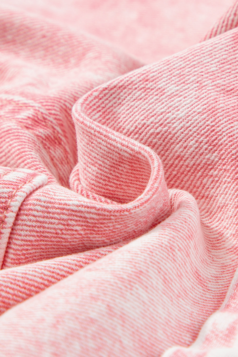 Dusty Pink Vintage Washed Frilled High Waist Denim Shorts - The Daily Makeover