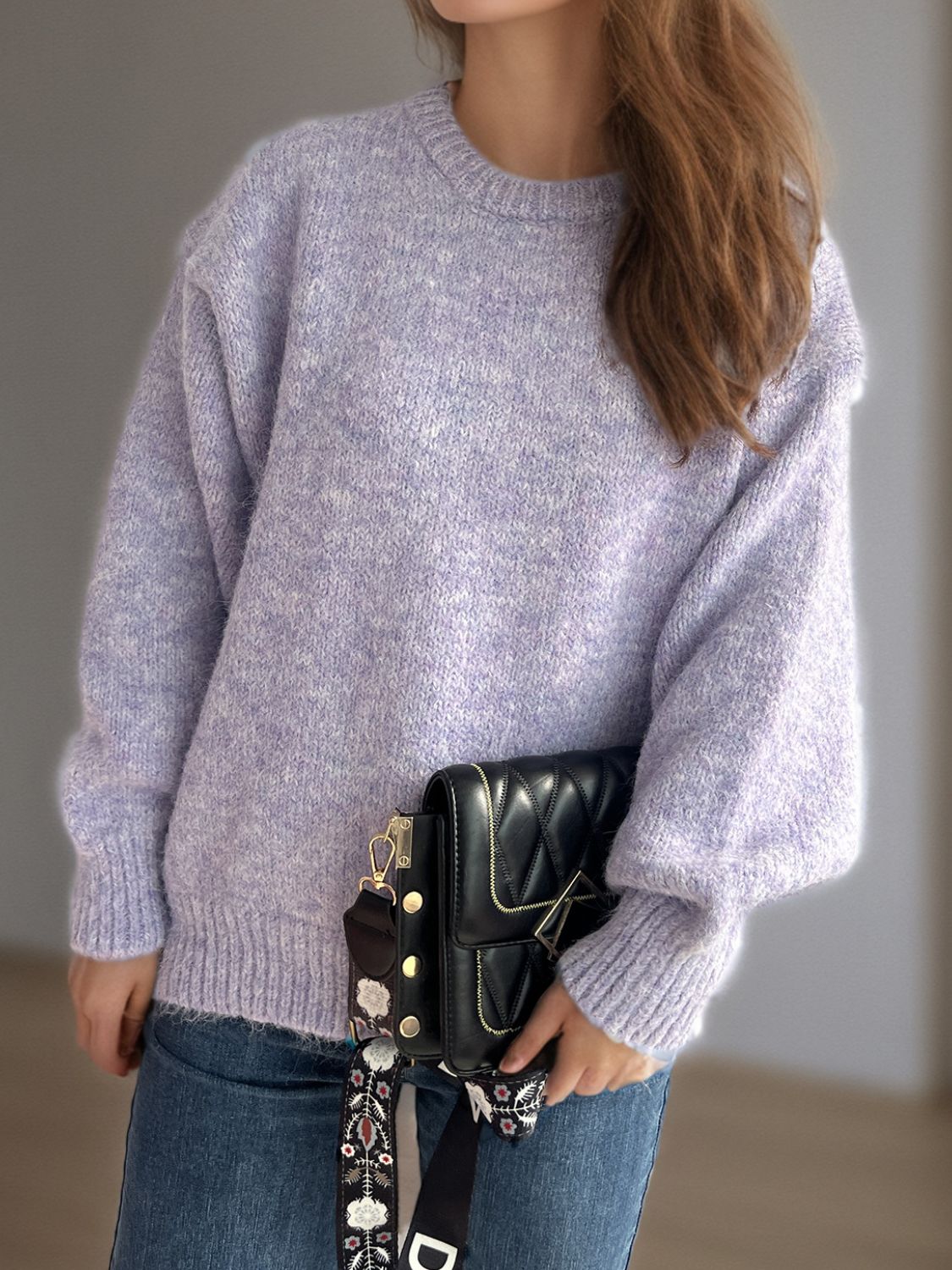 Round Neck Long Sleeve Sweater - The Daily Makeover