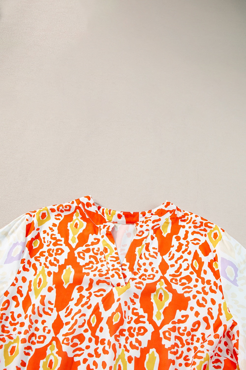 Plus Size Printed Notched Half Sleeve Dress - The Daily Makeover