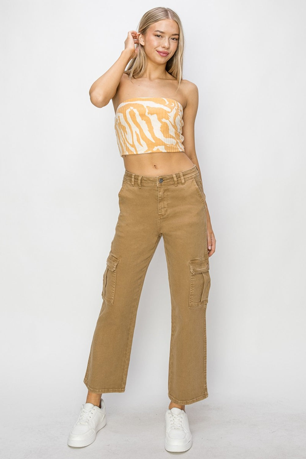 Full Size High Rise Cargo Jeans - The Daily Makeover