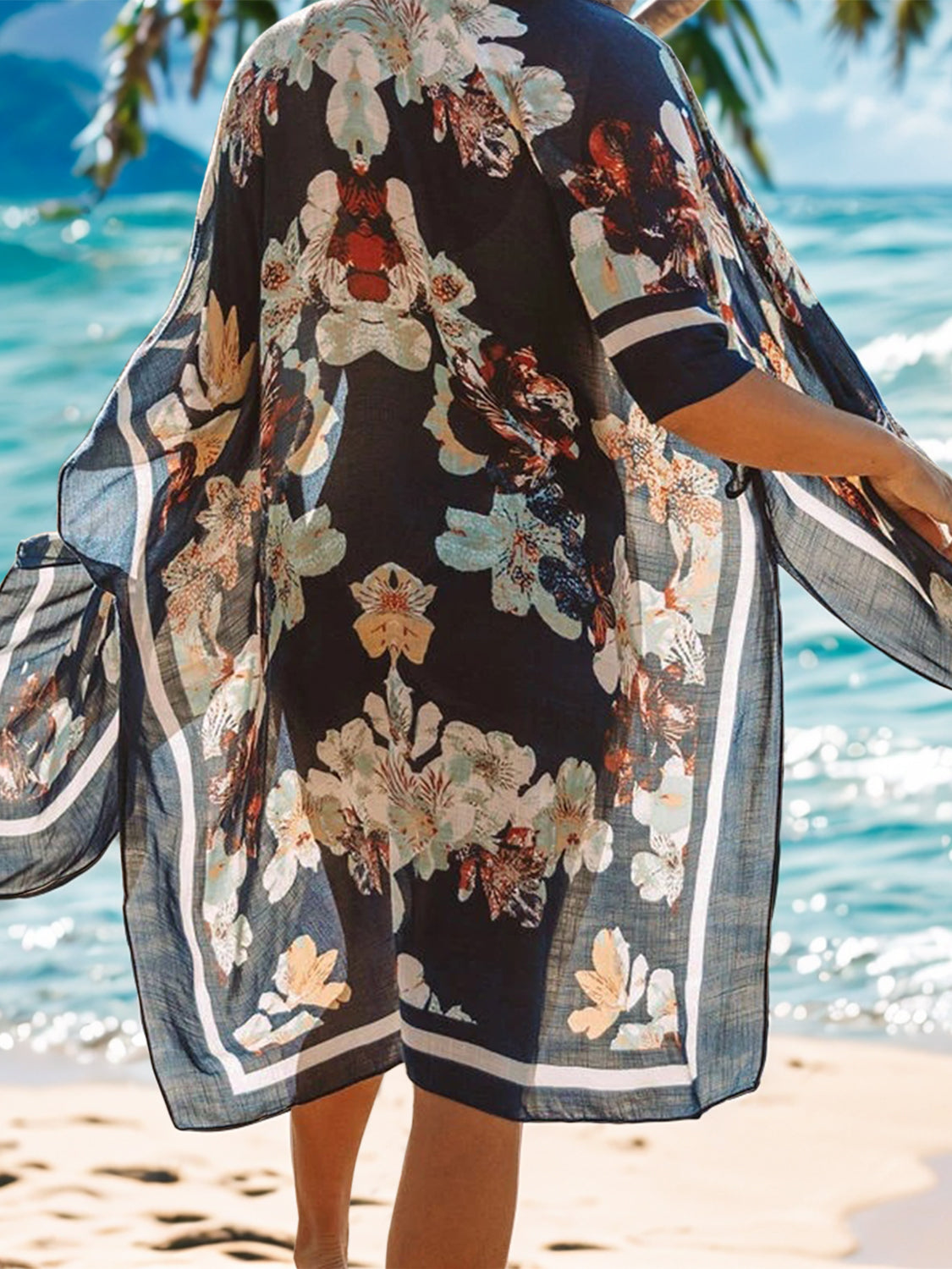 Printed Open Front Cover-Up - The Daily Makeover