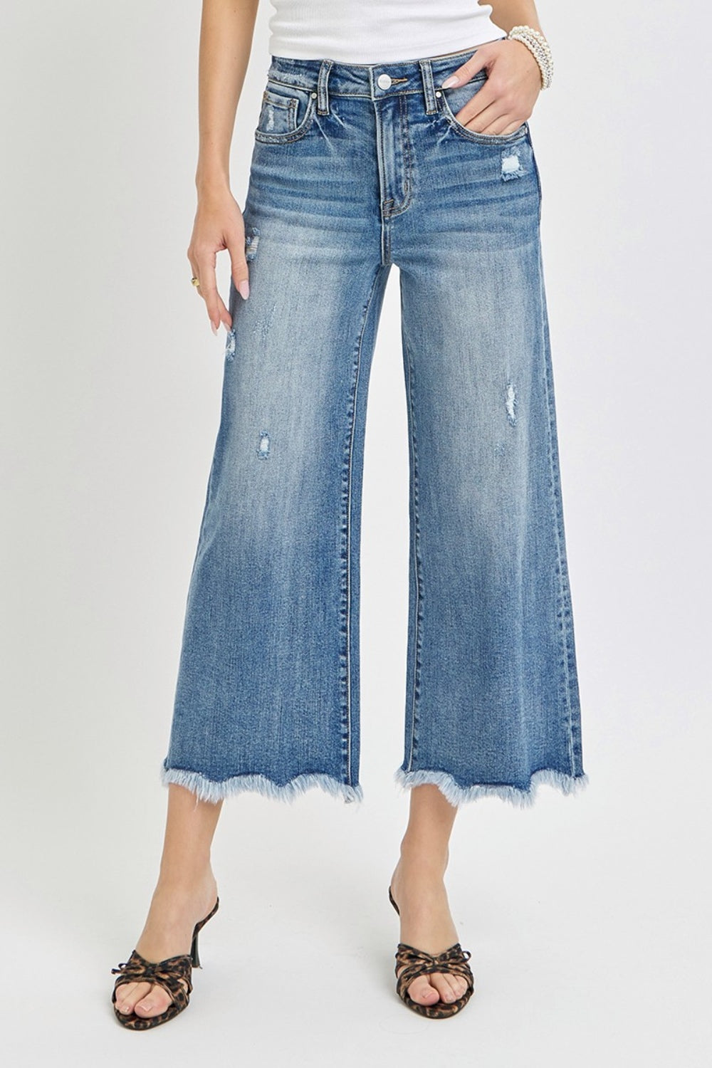 High Rise Cropped Flare Jeans - The Daily Makeover