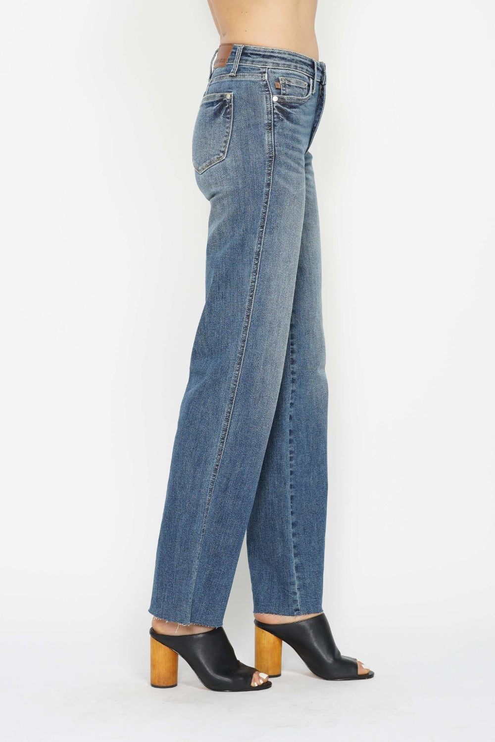 Judy Blue Full Size Tummy Control Straight Jeans - The Daily Makeover