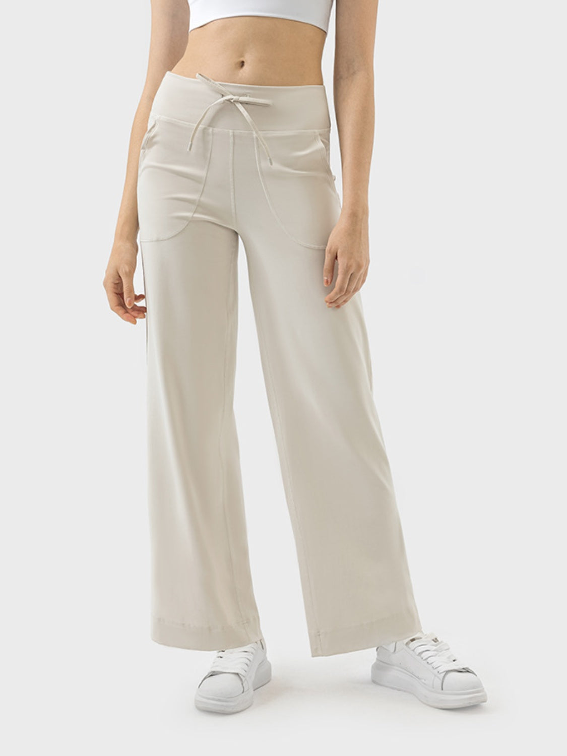Drawstring Active Pants with Pockets - The Daily Makeover