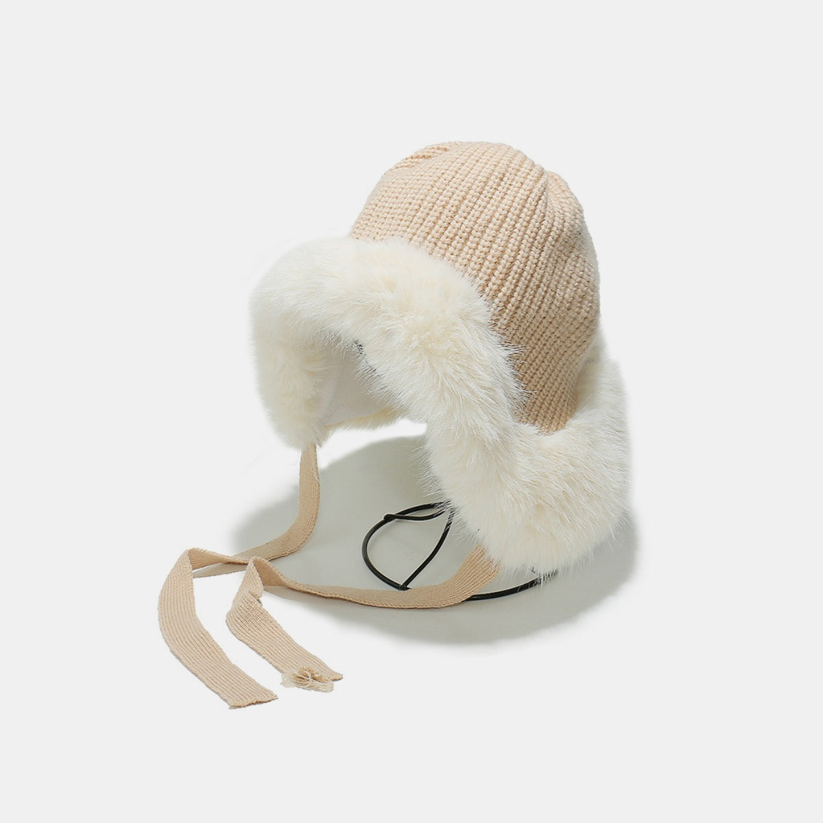 Thermal Tied Fuzzy Winter Hat - The Daily Makeover
