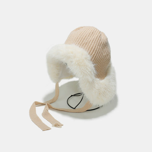 Thermal Tied Fuzzy Winter Hat - The Daily Makeover
