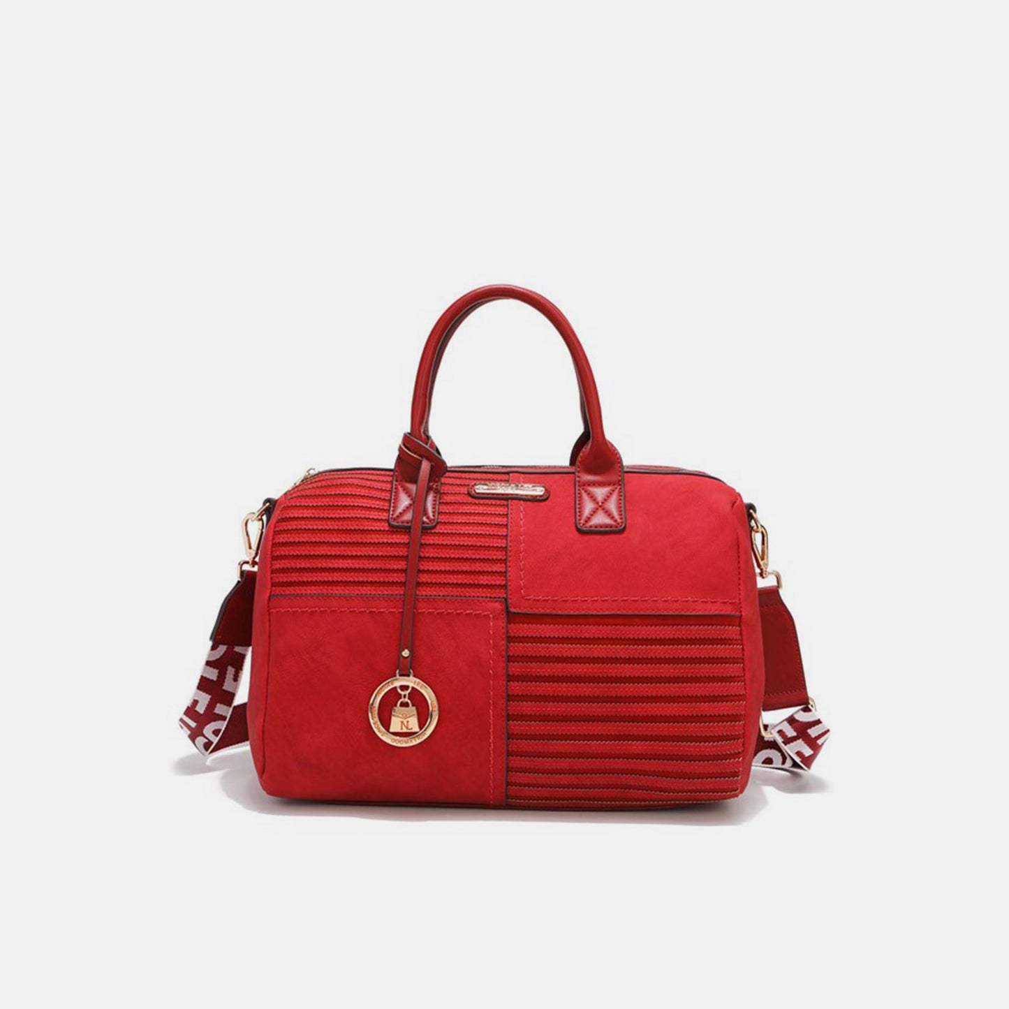 Nicole Lee USA Scallop Stitched Boston Bag - The Daily Makeover