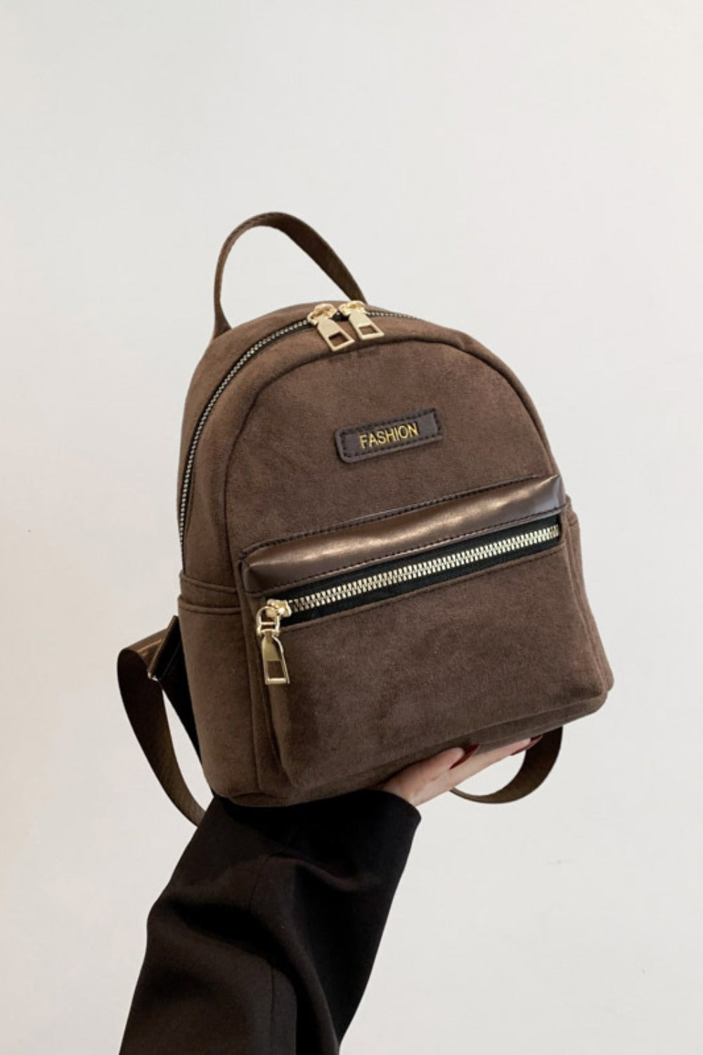 Suede Adjustable Strap Backpack Bag - The Daily Makeover