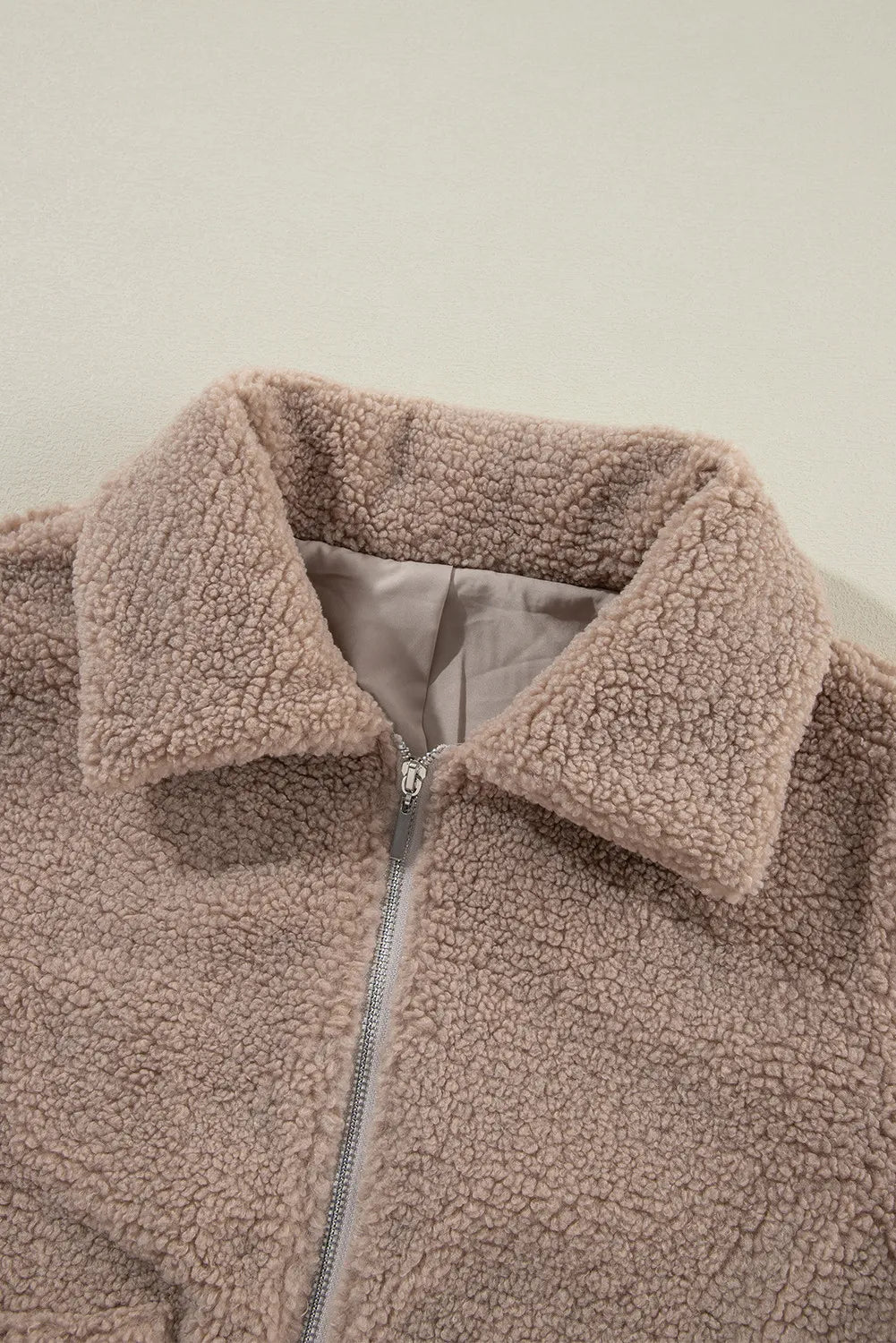 Zip Up Long Sleeve Plush Jacket - The Daily Makeover