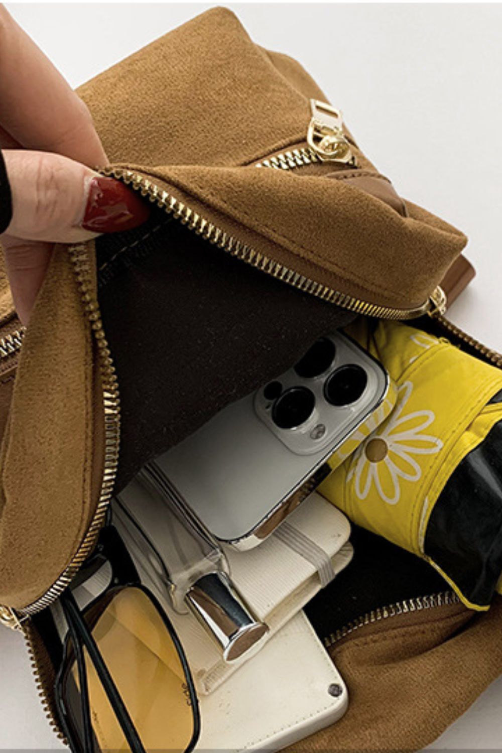 Suede Adjustable Strap Backpack Bag - The Daily Makeover