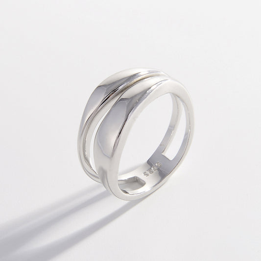 925 Sterling Silver Double-Layered Ring - The Daily Makeover