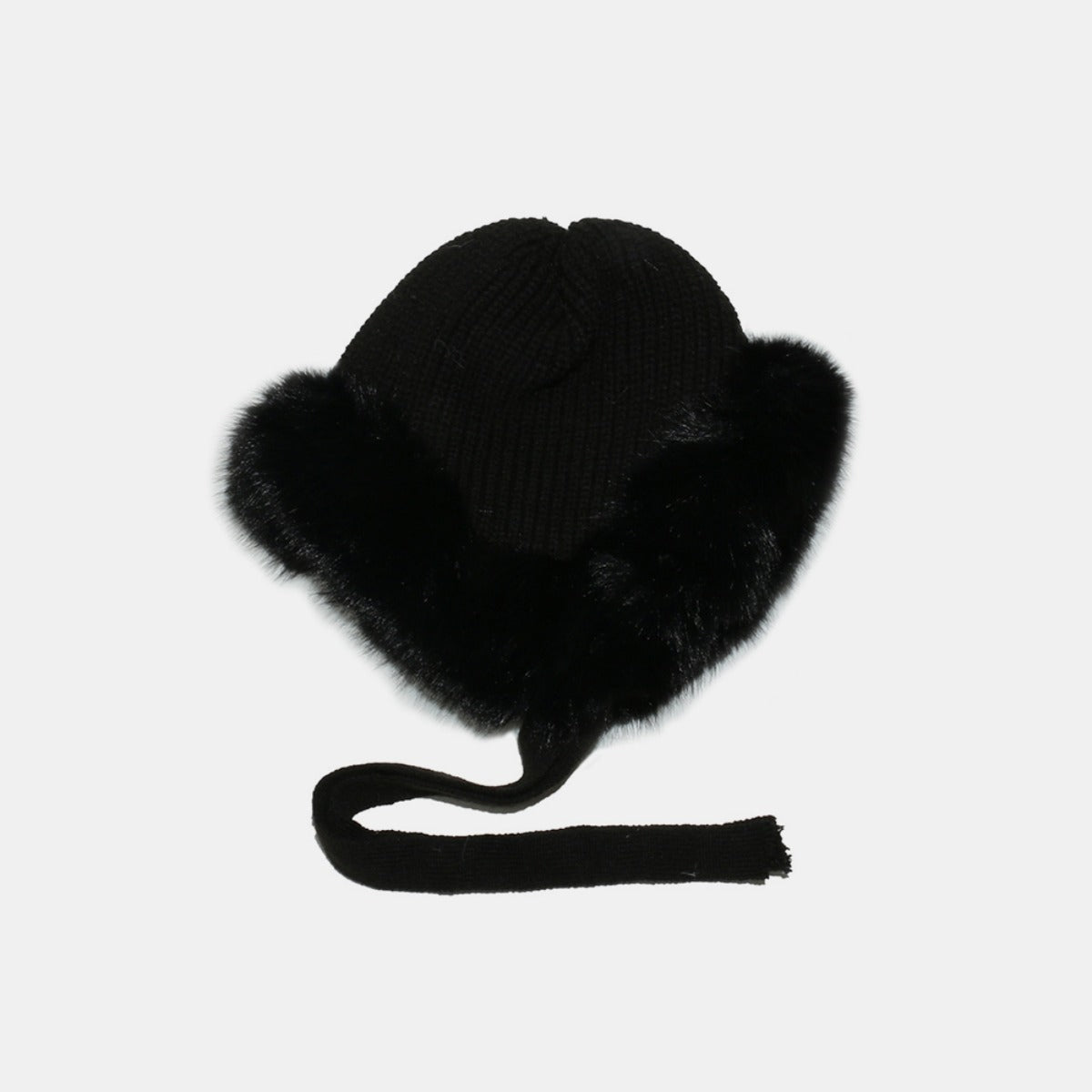 Thermal Tied Fuzzy Winter Hat - The Daily Makeover