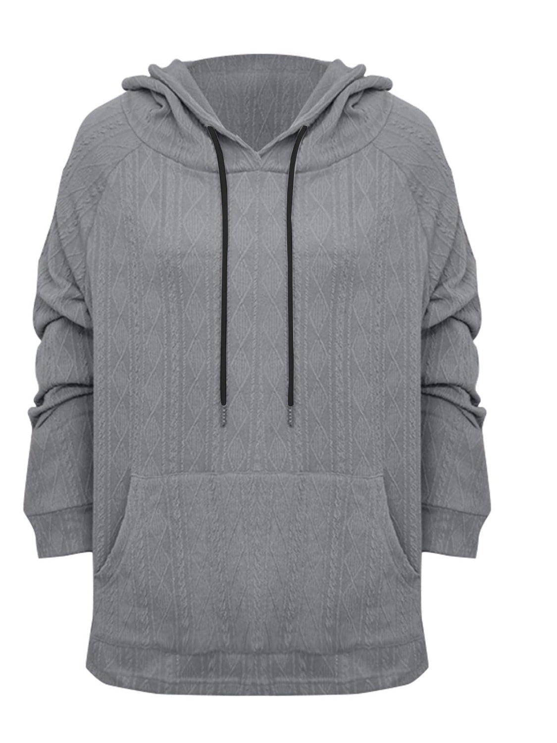 Full Size Drawstring Long Sleeve Hoodie - The Daily Makeover