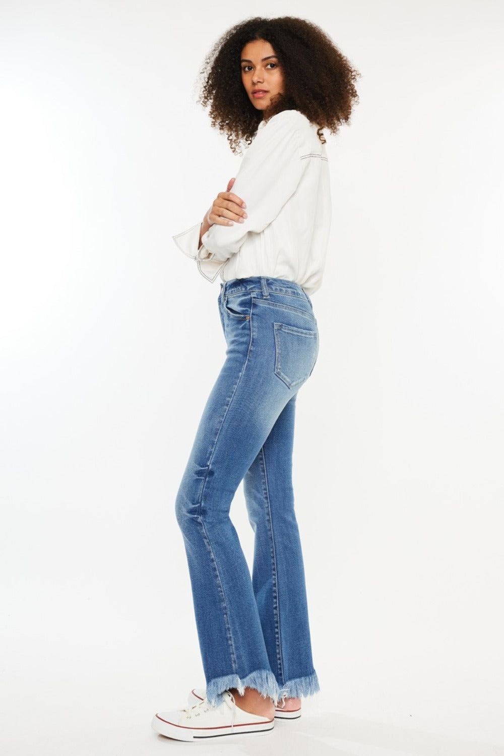 Kancan High Rise Frayed Hem Jeans - The Daily Makeover