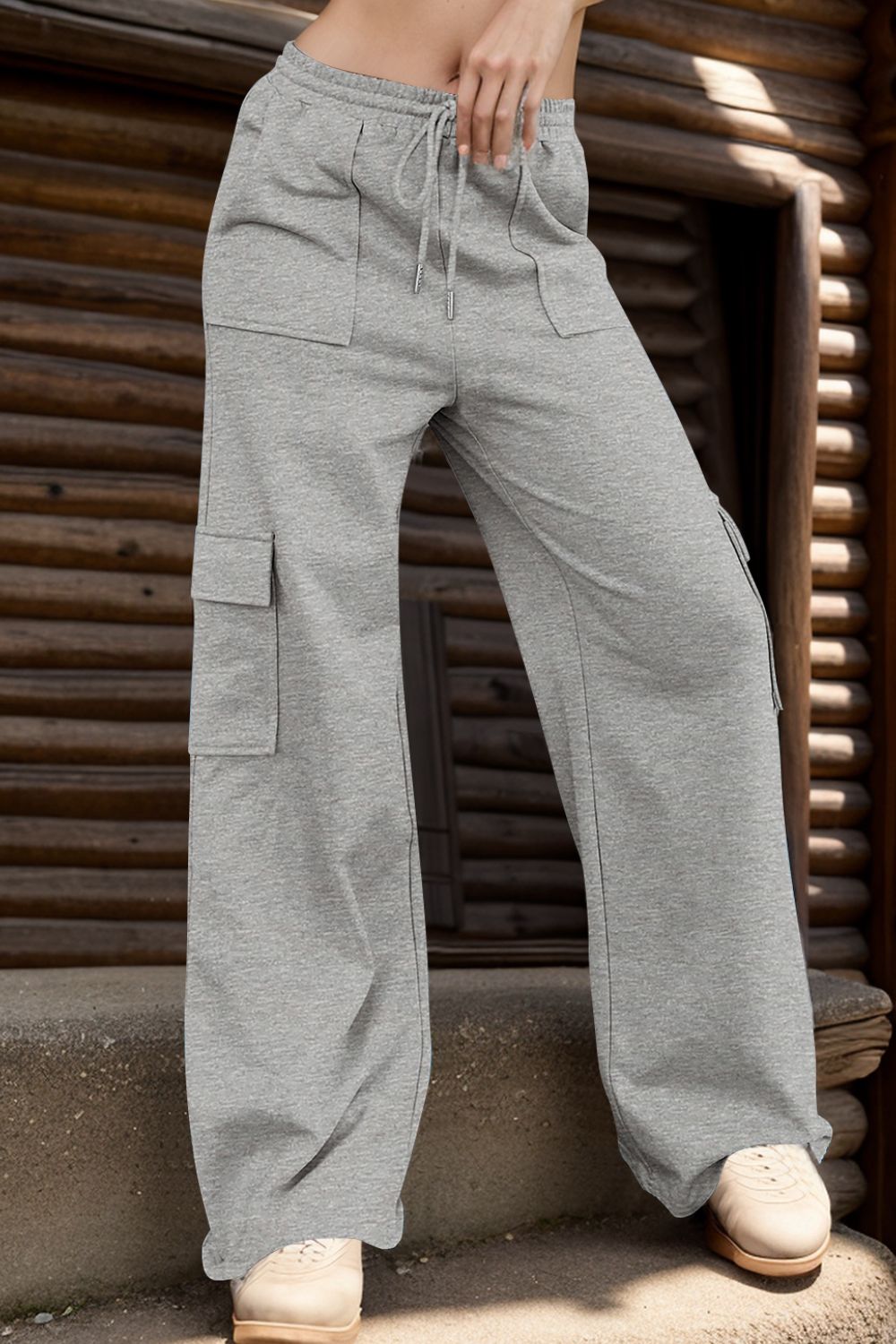 Drawstring Active Pants with Pockets - The Daily Makeover