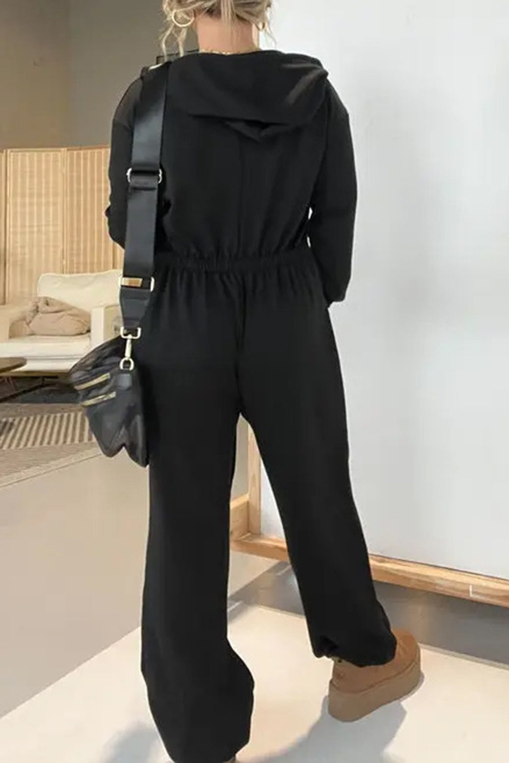 Full Size Drawstring Long Sleeve Jumpsuit - The Daily Makeover