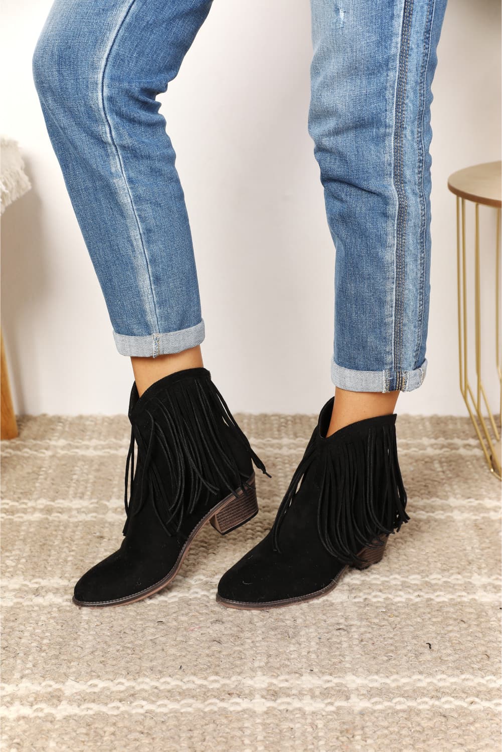 Legend Women's Fringe Cowboy Western Ankle Boots - The Daily Makeover