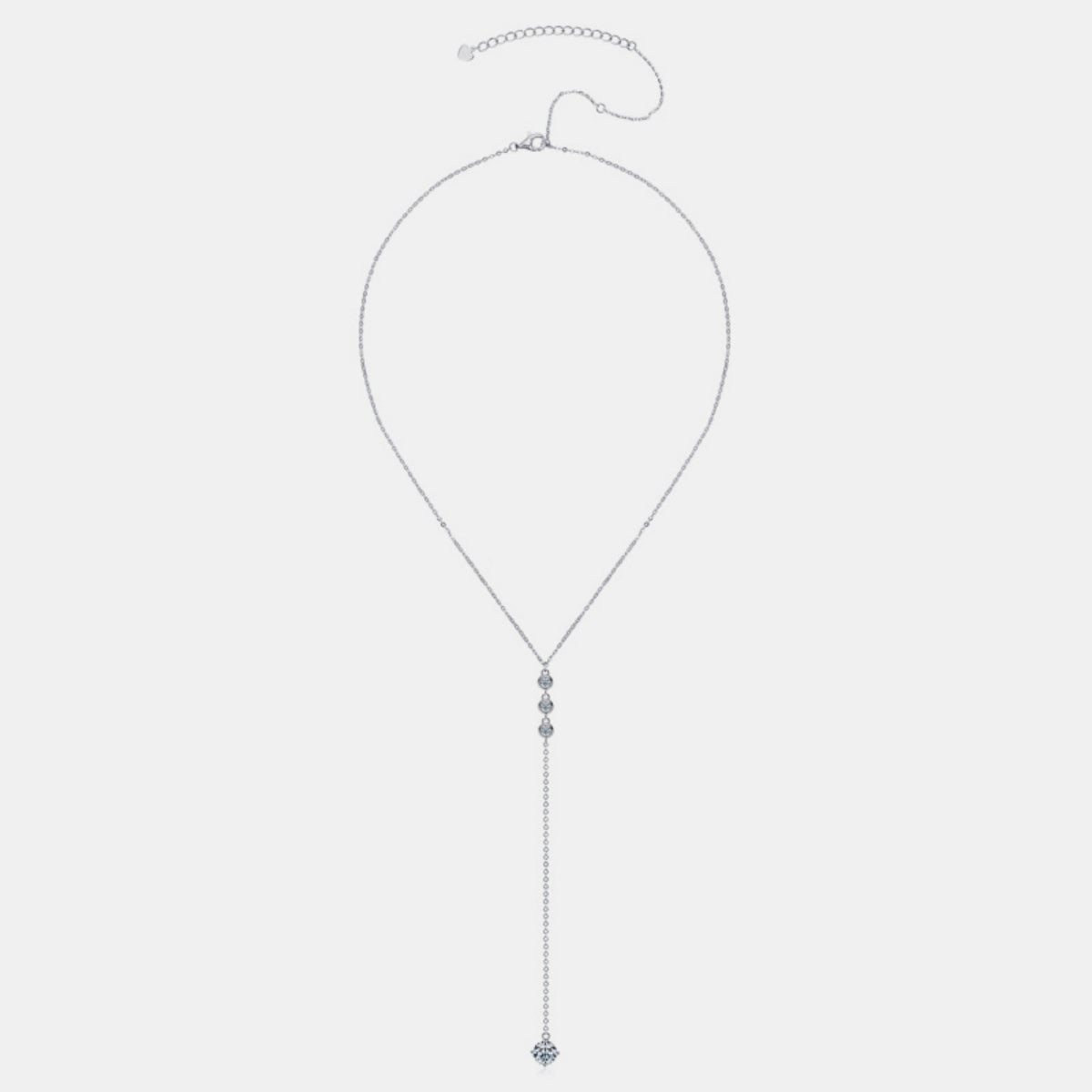 1.3 Carat Moissanite 925 Sterling Silver Drop Necklace - The Daily Makeover