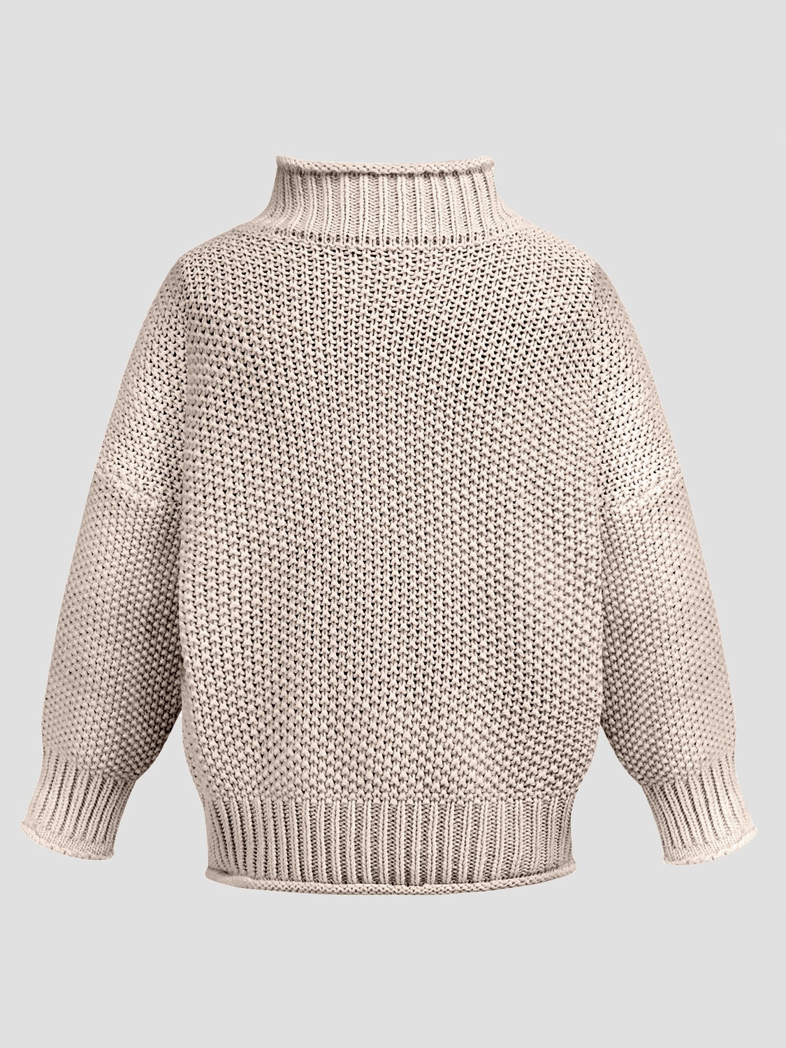 Turtleneck Long Sleeve Sweater - The Daily Makeover