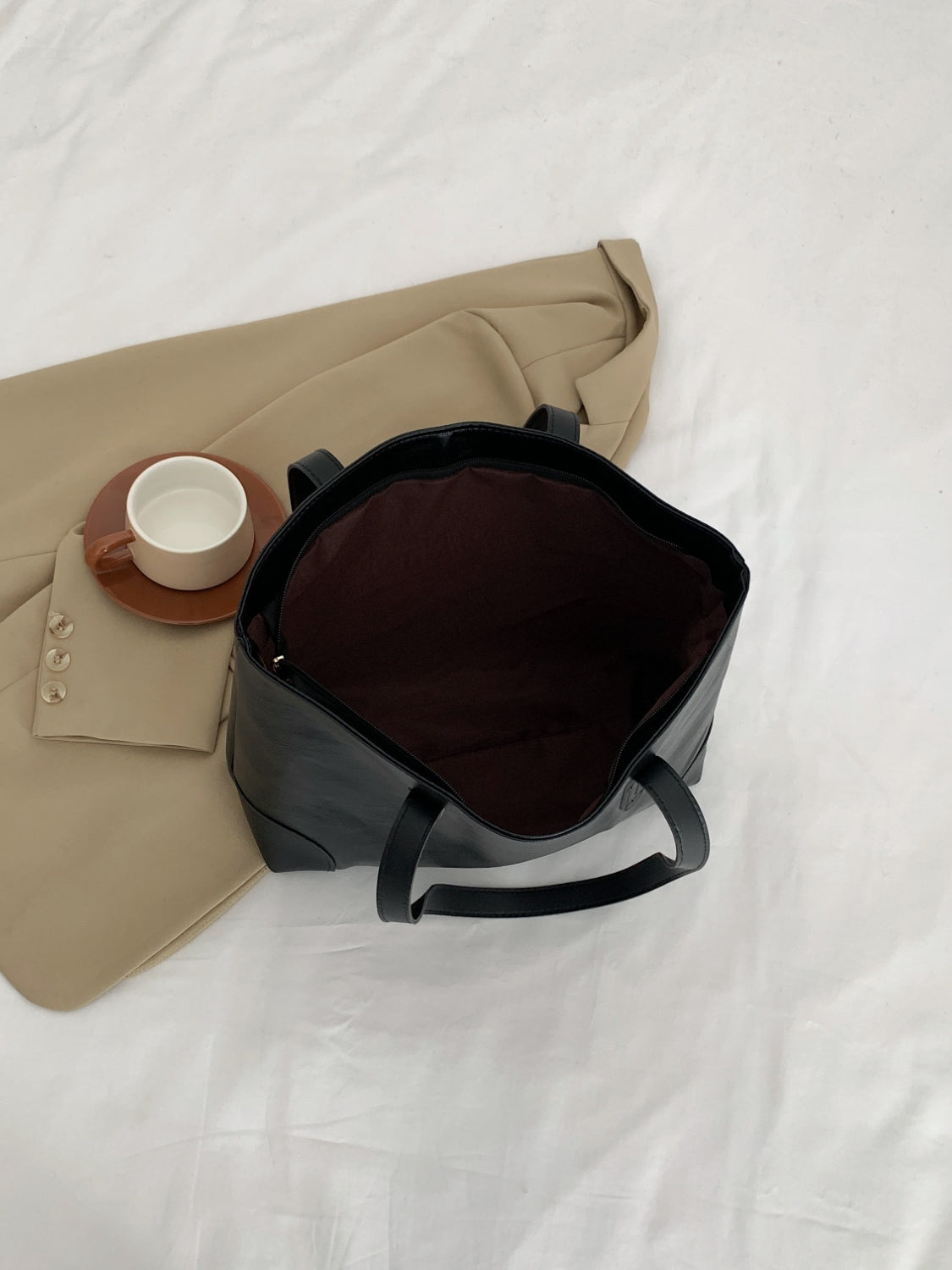 PU Leather Medium Tote Bag - The Daily Makeover