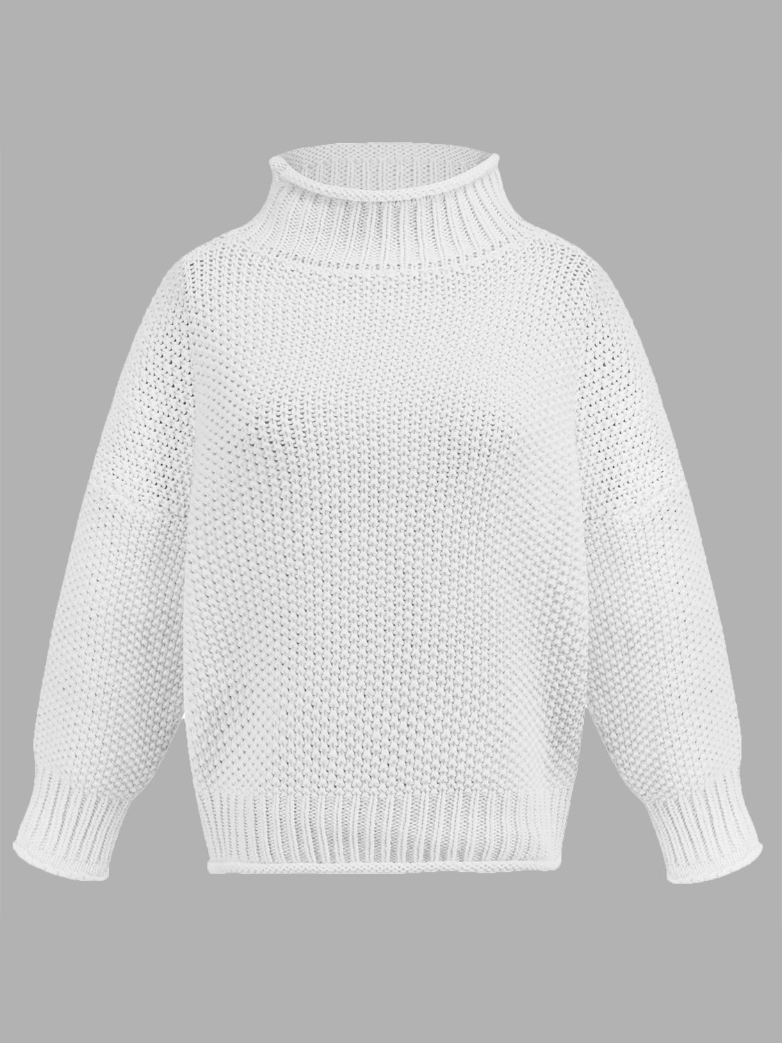 Turtleneck Long Sleeve Sweater - The Daily Makeover