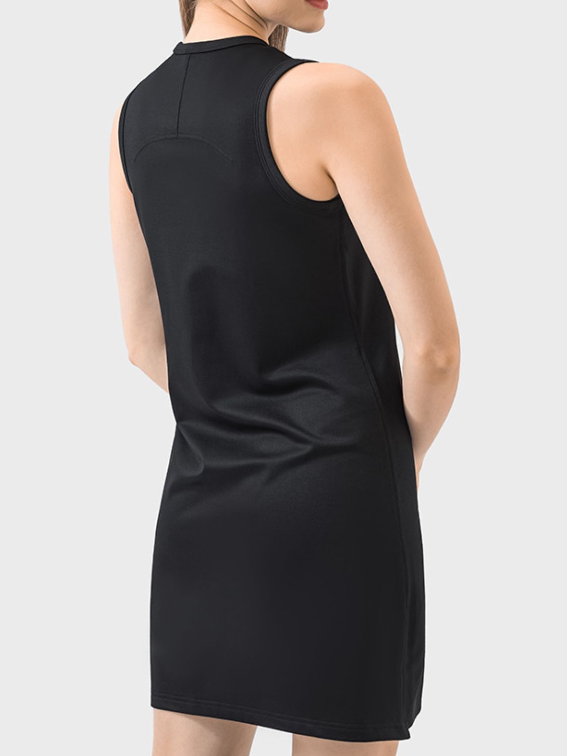 Round Neck Sleeveless Active Dress - The Daily Makeover