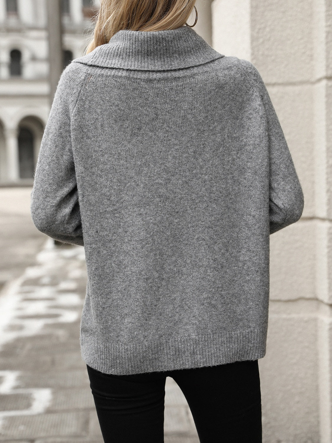 Turtleneck Long Sleeve Sweater - The Daily Makeover