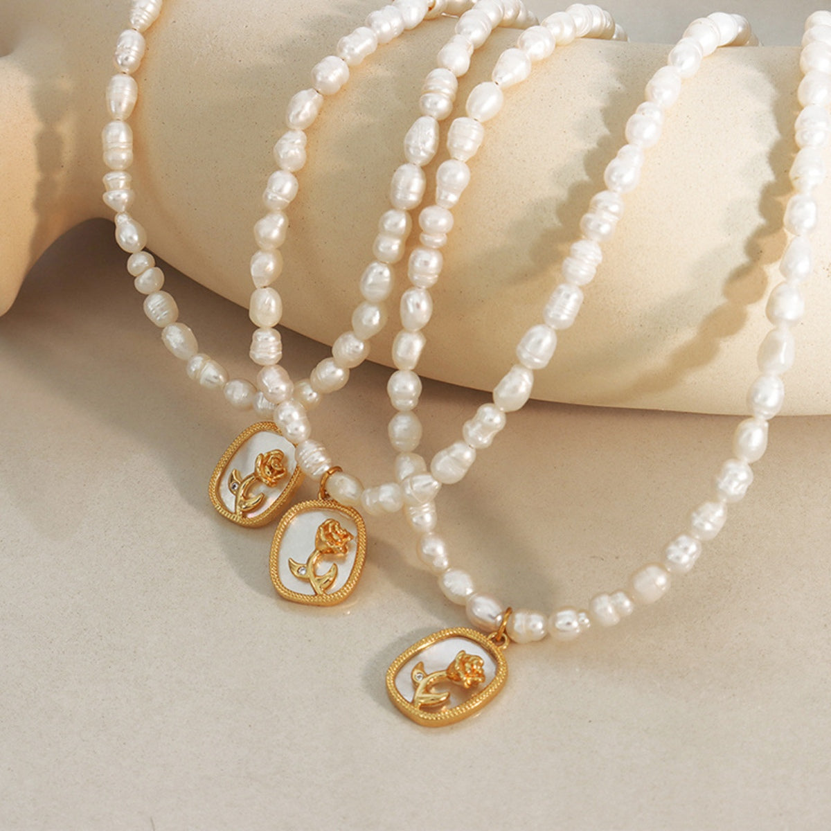 18K Gold-Plated Freshwater Pearl Necklace - The Daily Makeover