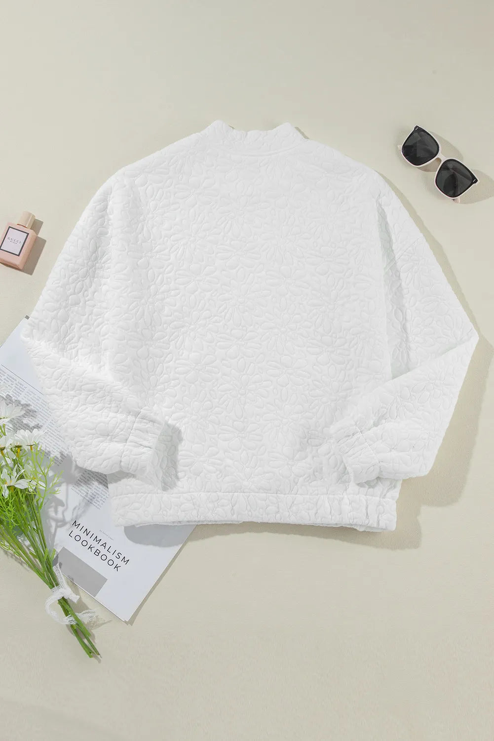 Baseball Collar Floral Quilted Jacket - The Daily Makeover