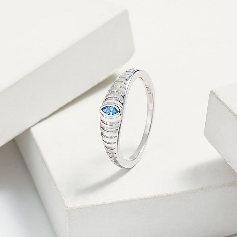 925 Sterling Silver Inlaid Zircon Ring - The Daily Makeover