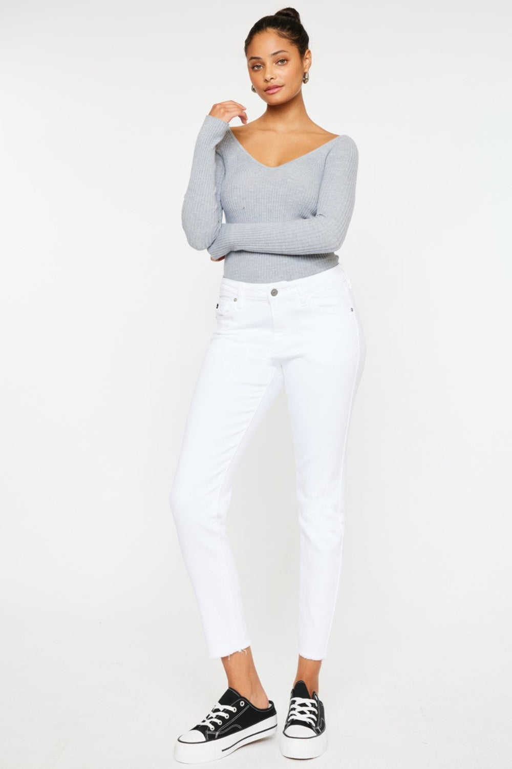 Kancan Mid Rise Ankle Skinny Jeans - The Daily Makeover