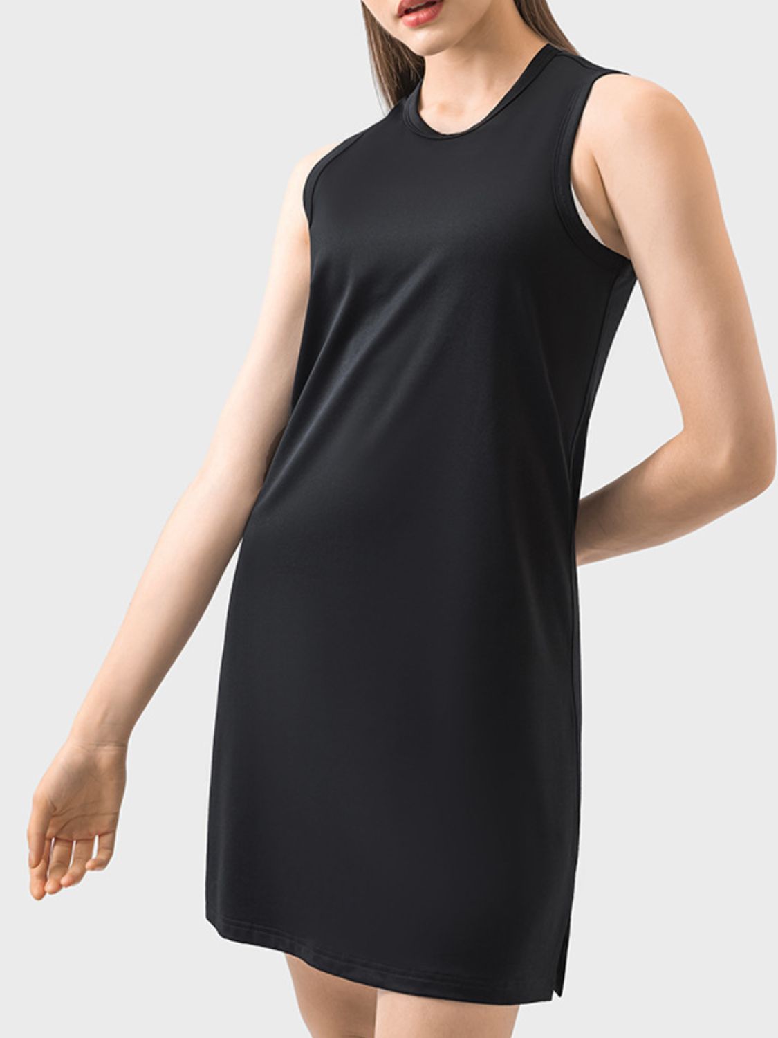 Round Neck Sleeveless Active Dress - The Daily Makeover