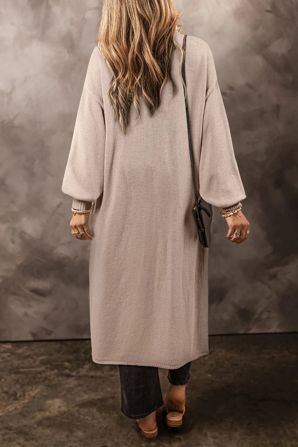 Pocketed Open Front Long Sleeve Cardigan - The Daily Makeover