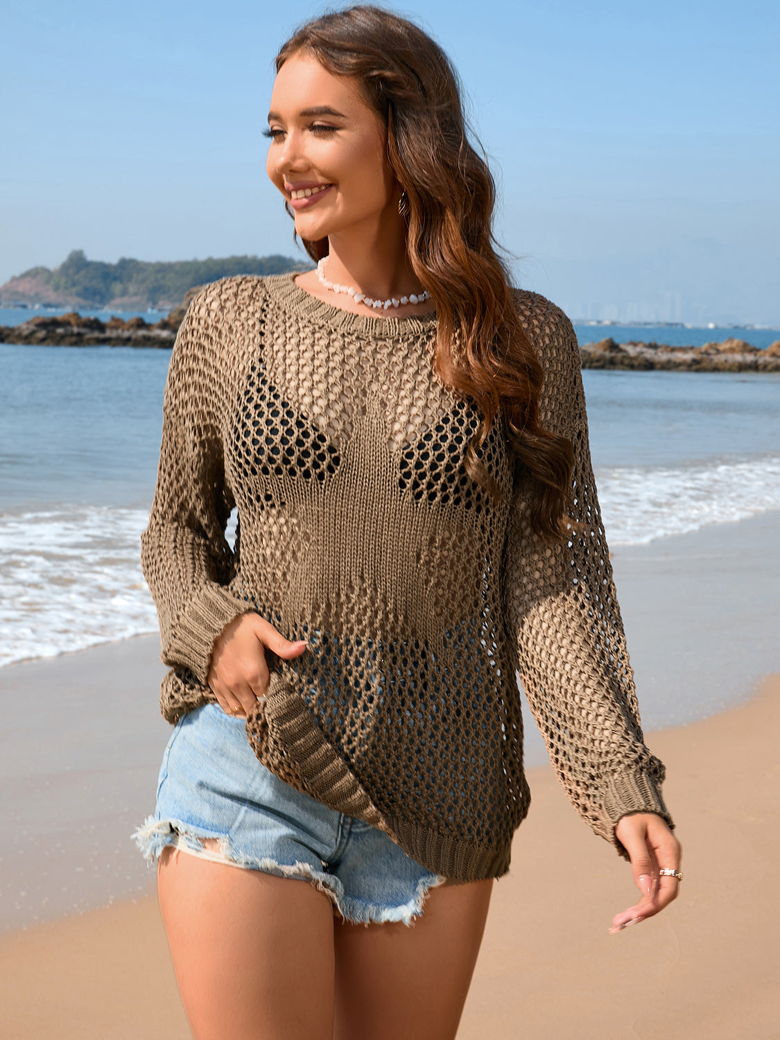 Openwork Dropped Shoulder Cover Up - The Daily Makeover