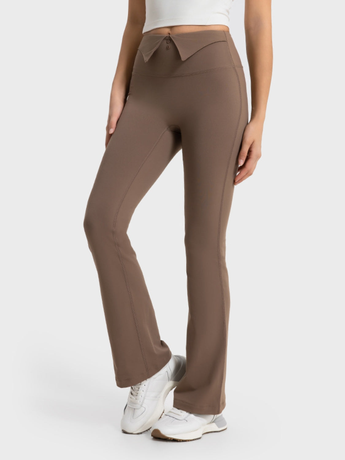 Millennia Wide Waistband Bootcut Sport Pants - The Daily Makeover
