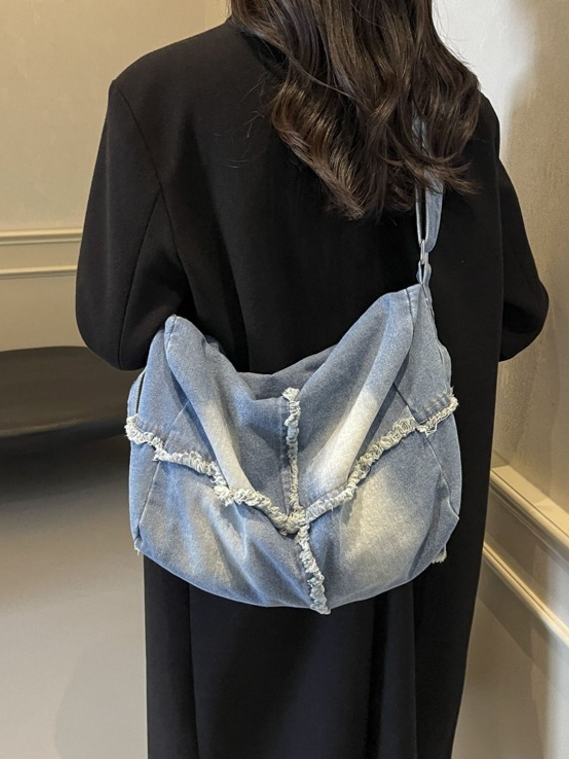 Raw Hem Gradient Crossbody Bag - The Daily Makeover