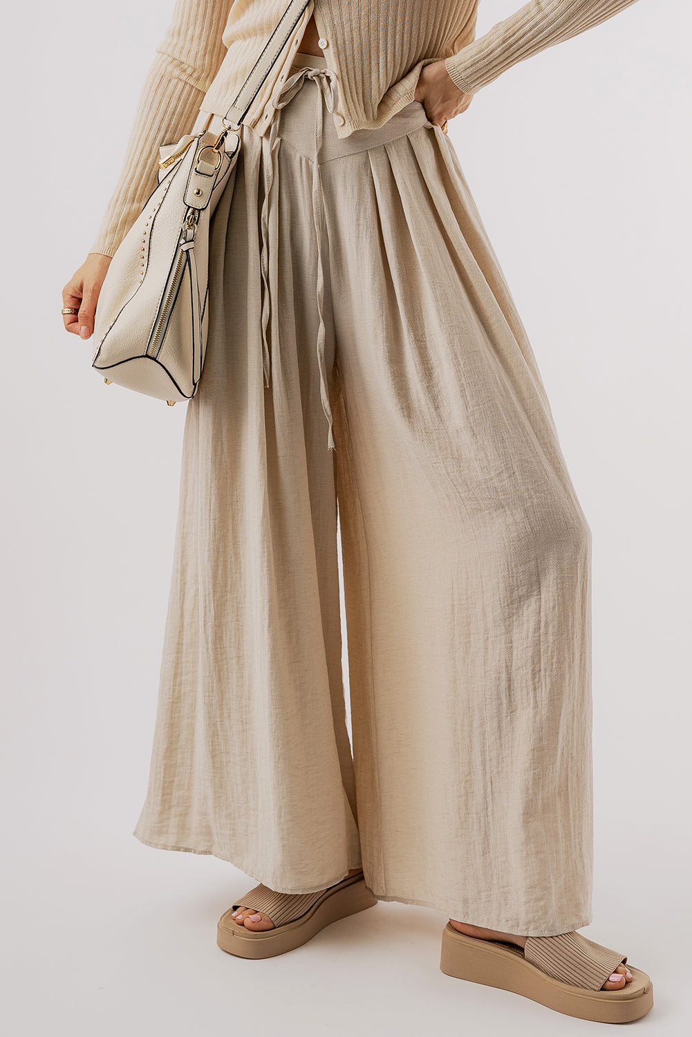 Tied Wide Leg Pants - The Daily Makeover
