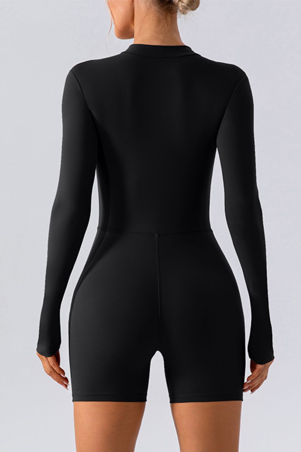 Half Zip Long Sleeve Active Romper - The Daily Makeover