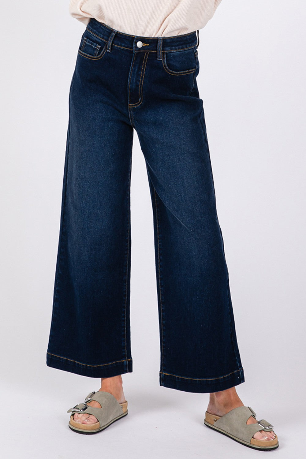SAGE + FIG High Waist Wide Leg Jeans - The Daily Makeover